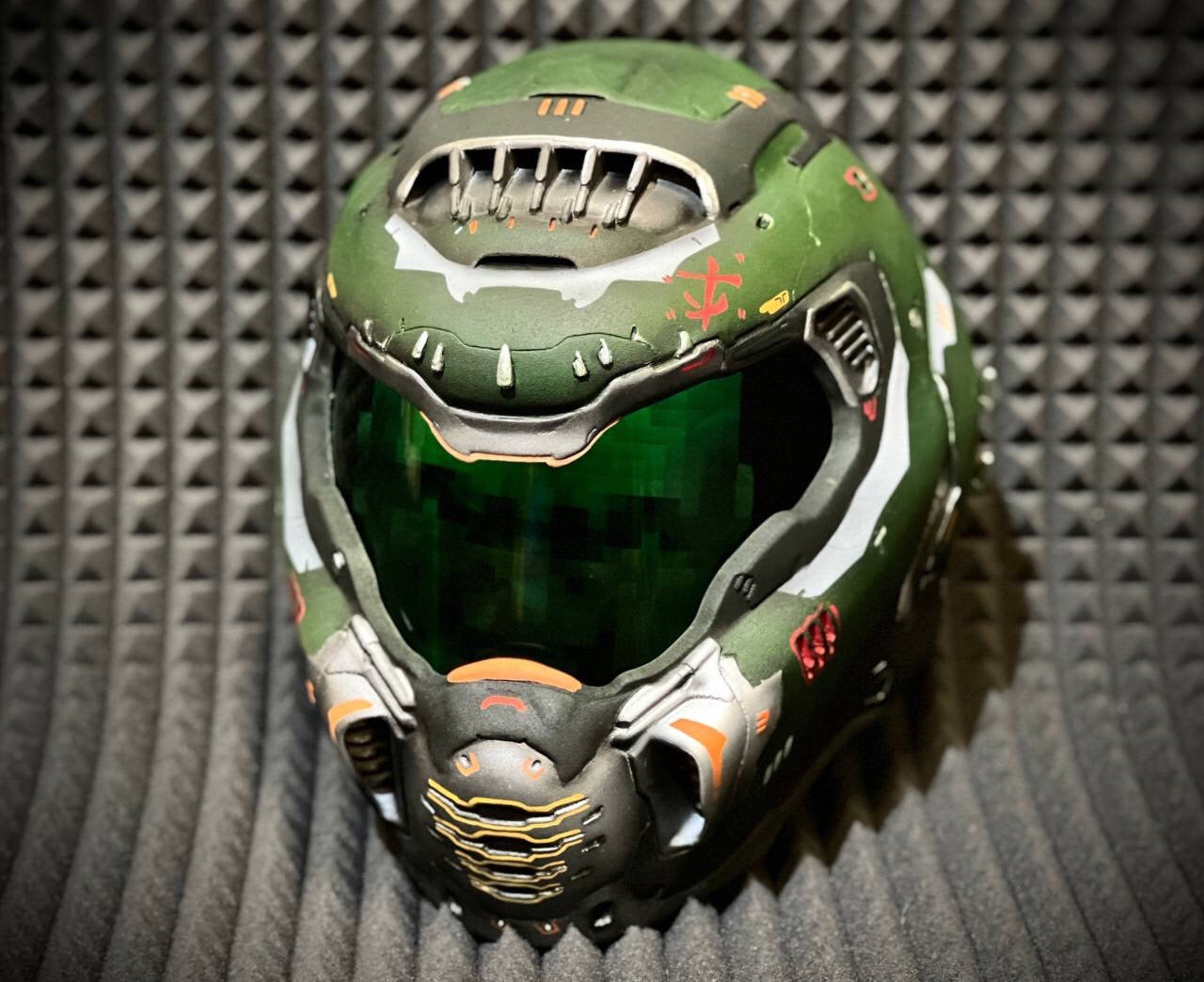 DoomGuy helmet from Doom Eternal for Cosplay and Airsoft