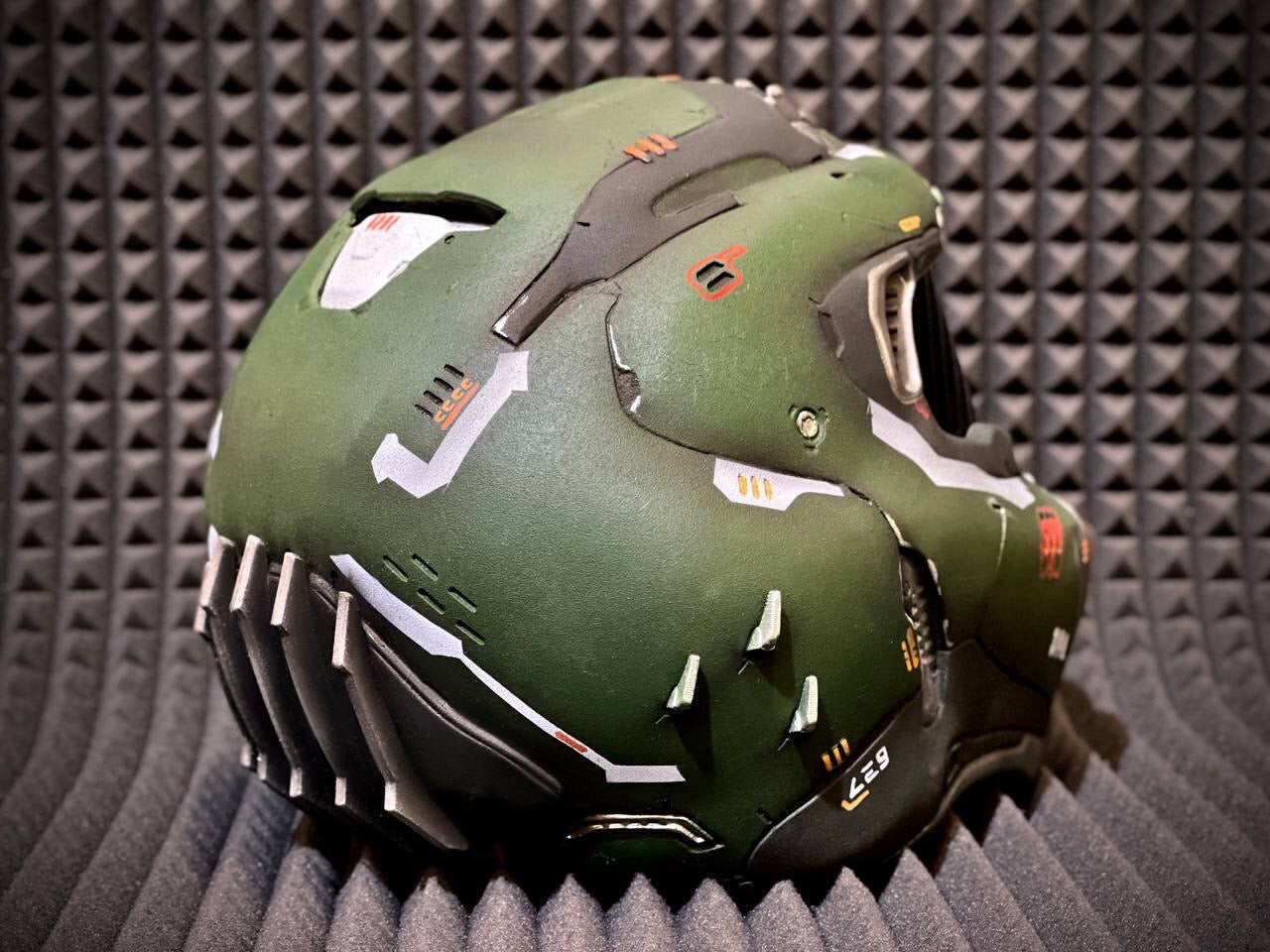 DoomGuy helmet from Doom Eternal for Cosplay and Airsoft