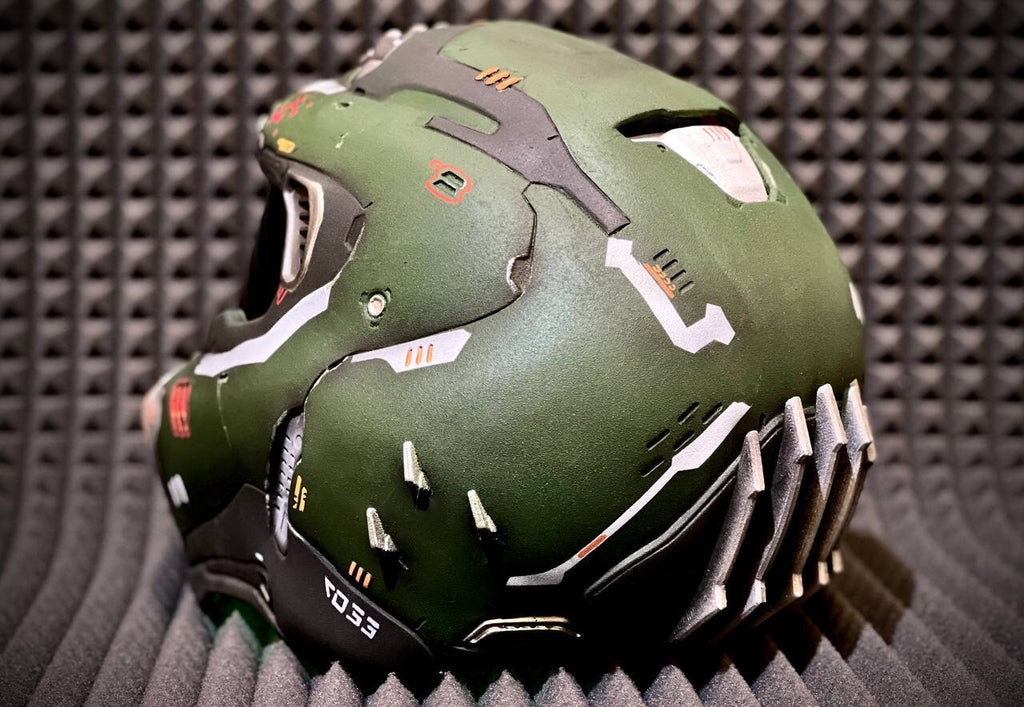 DoomGuy helmet from Doom Eternal for Cosplay and Airsoft
