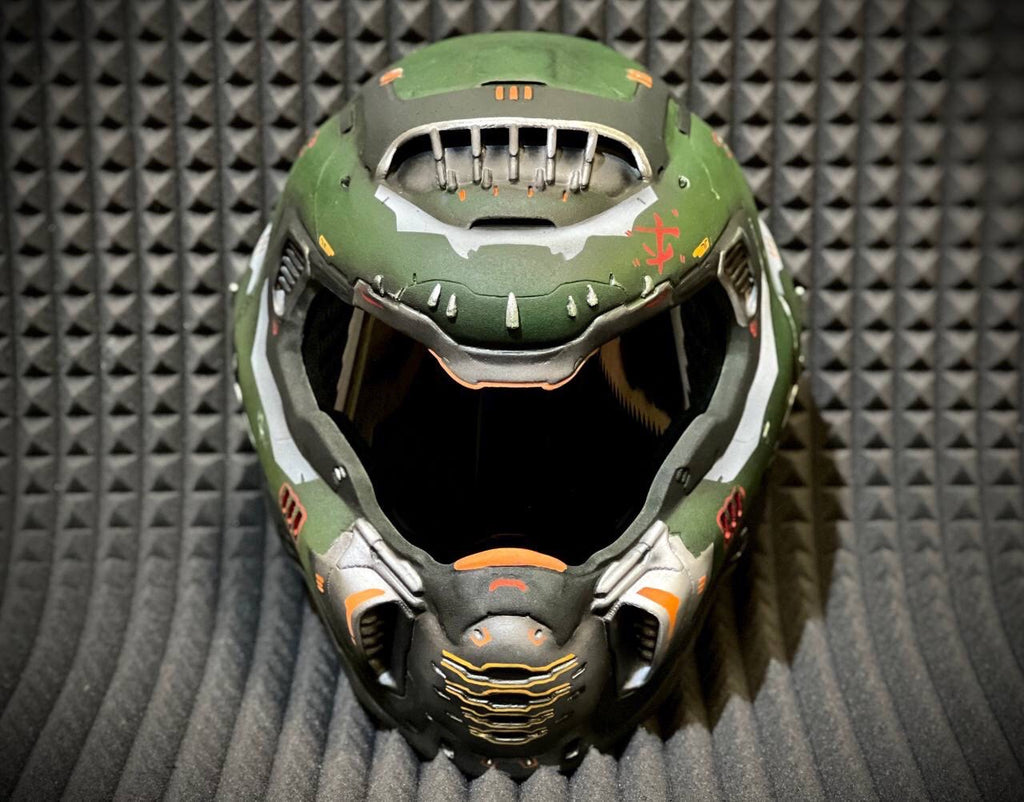 DoomGuy helmet from Doom Eternal for Cosplay and Airsoft