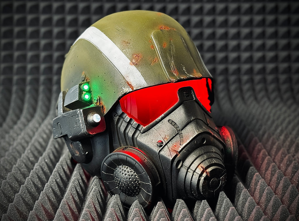 NCR Advanced Riot Gear Helmet for Cosplay and Airsoft from Fallout New Vegas