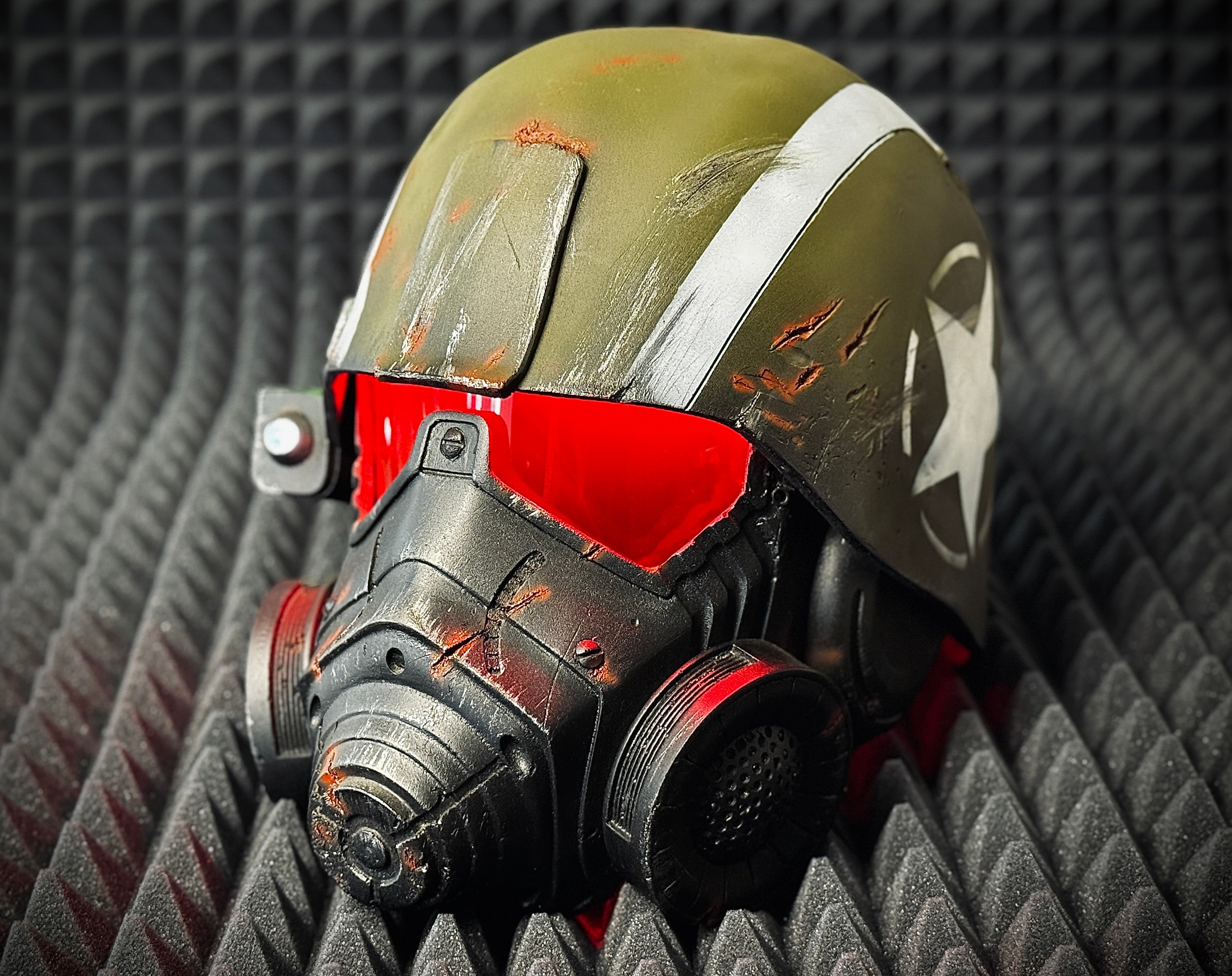 NCR Advanced Riot Gear Helmet for Cosplay and Airsoft from Fallout New Vegas