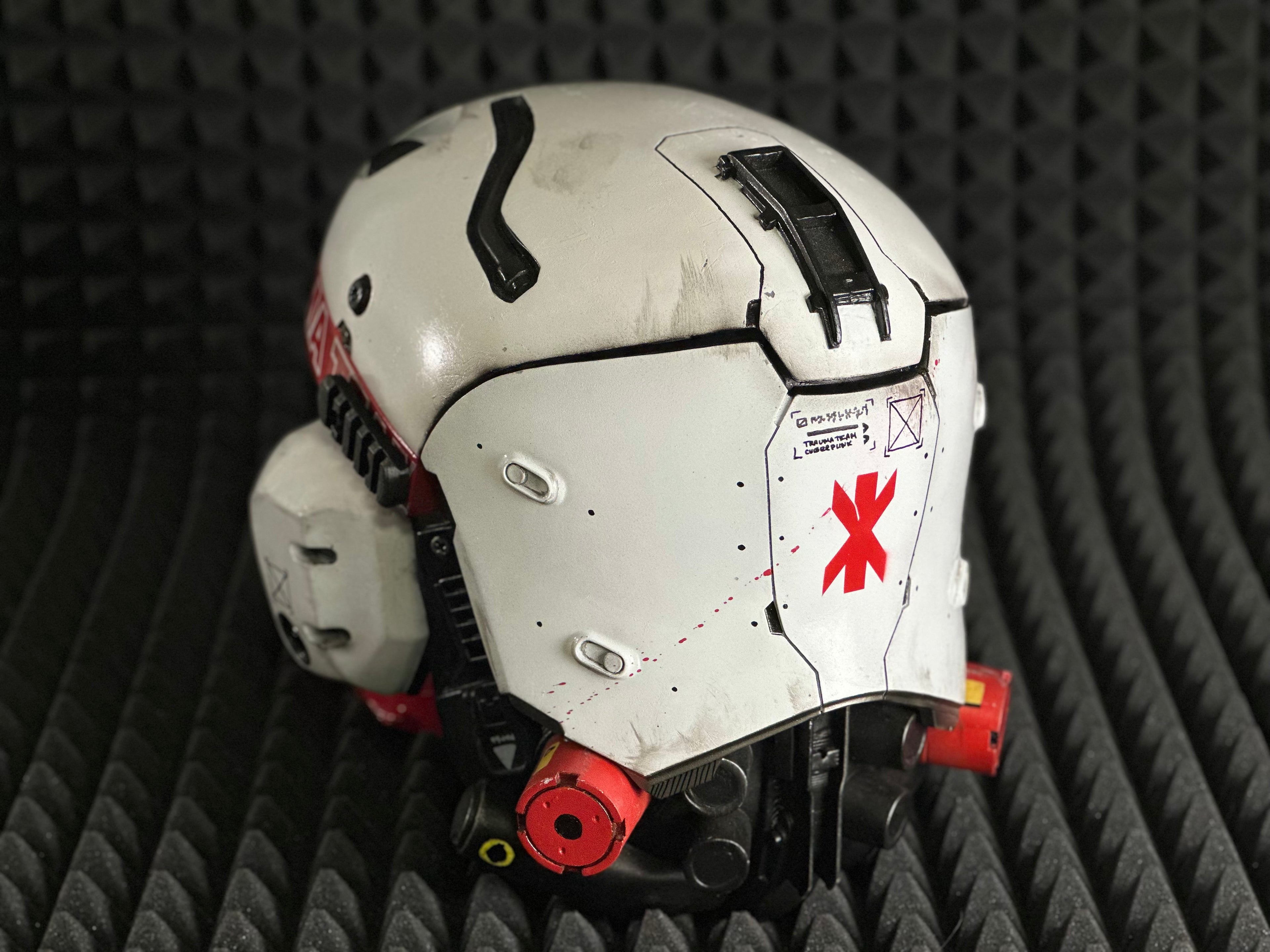Trauma Team helmet from Cyberpunk 2077 for Cosplay and Airsoft