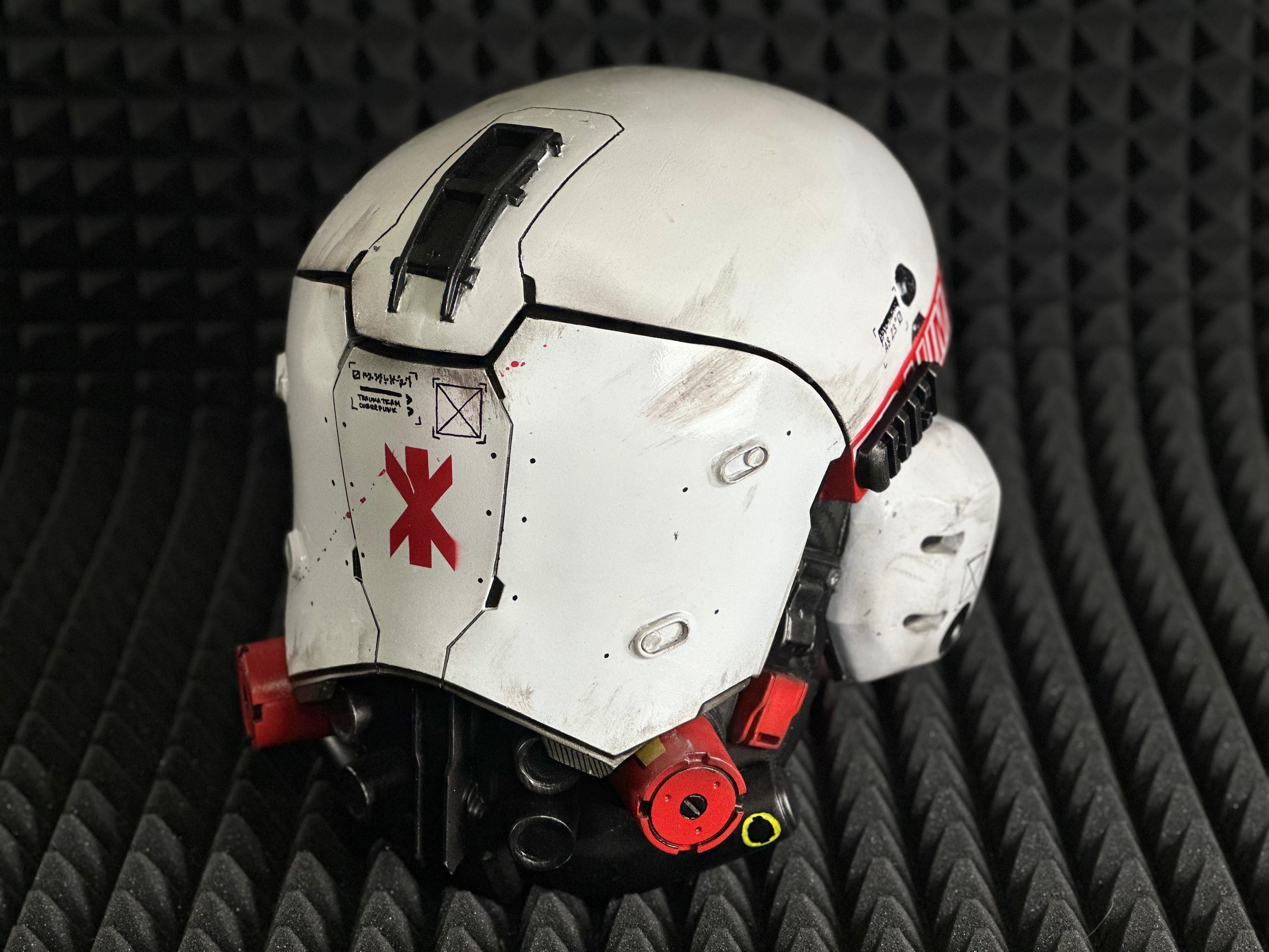 Trauma Team helmet from Cyberpunk 2077 for Cosplay and Airsoft