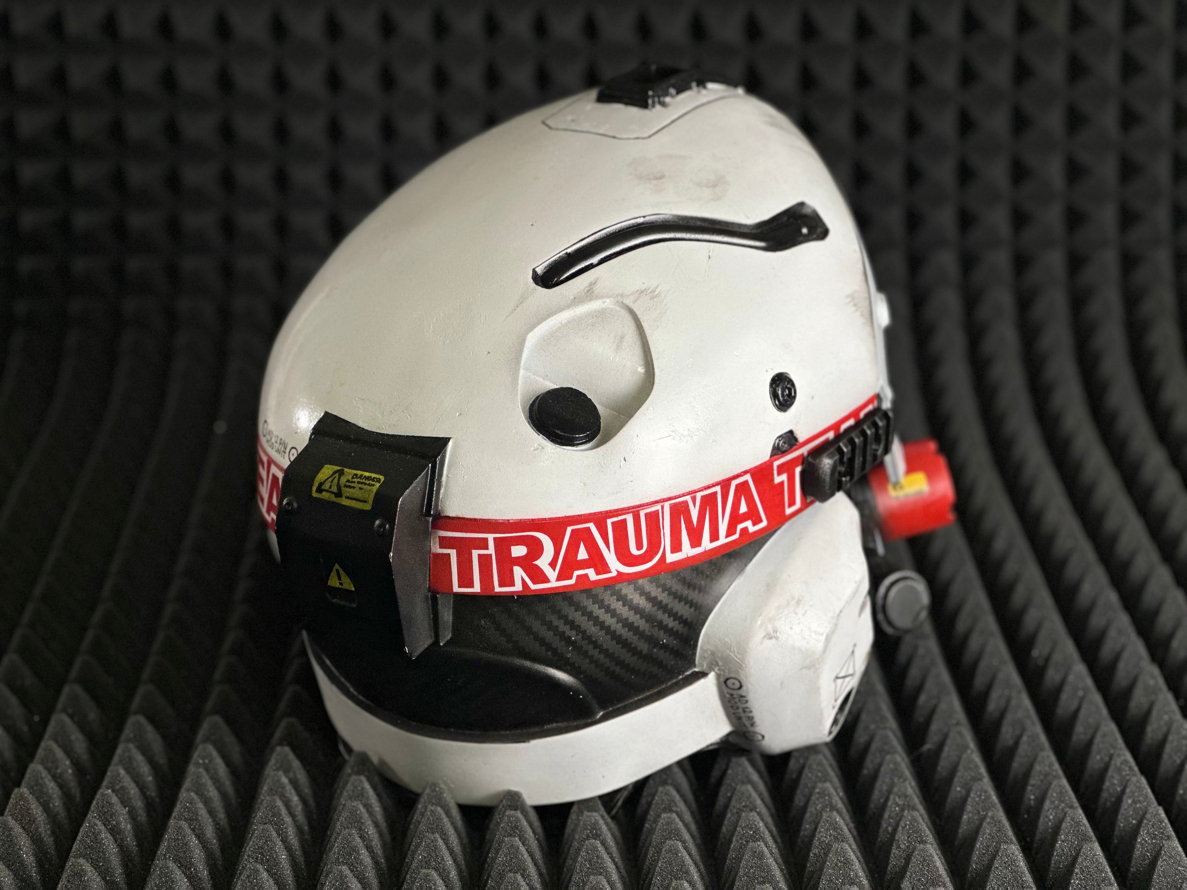 Trauma Team helmet from Cyberpunk 2077 for Cosplay and Airsoft