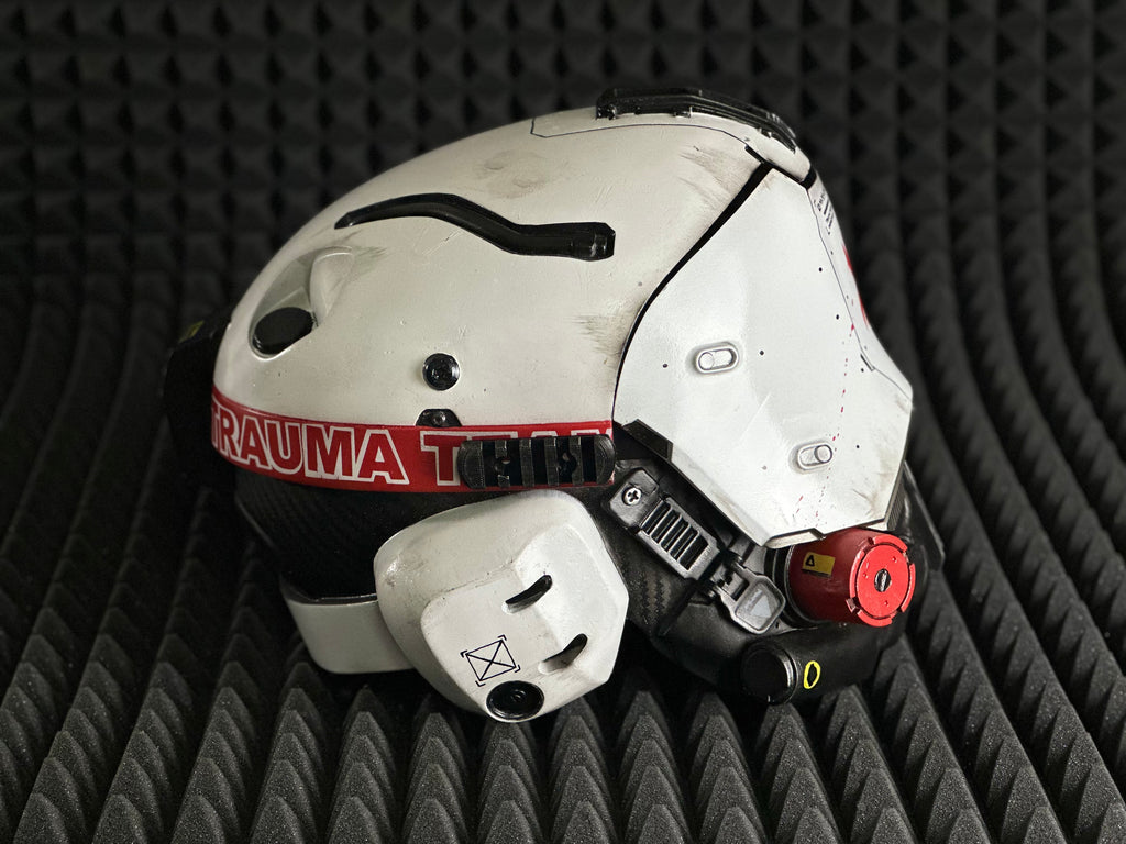 Trauma Team helmet from Cyberpunk 2077 for Cosplay and Airsoft