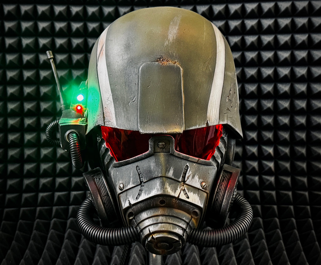 NCR Elite Riot Gear helmet for Cosplay and Airsoft from Fallout New Vegas