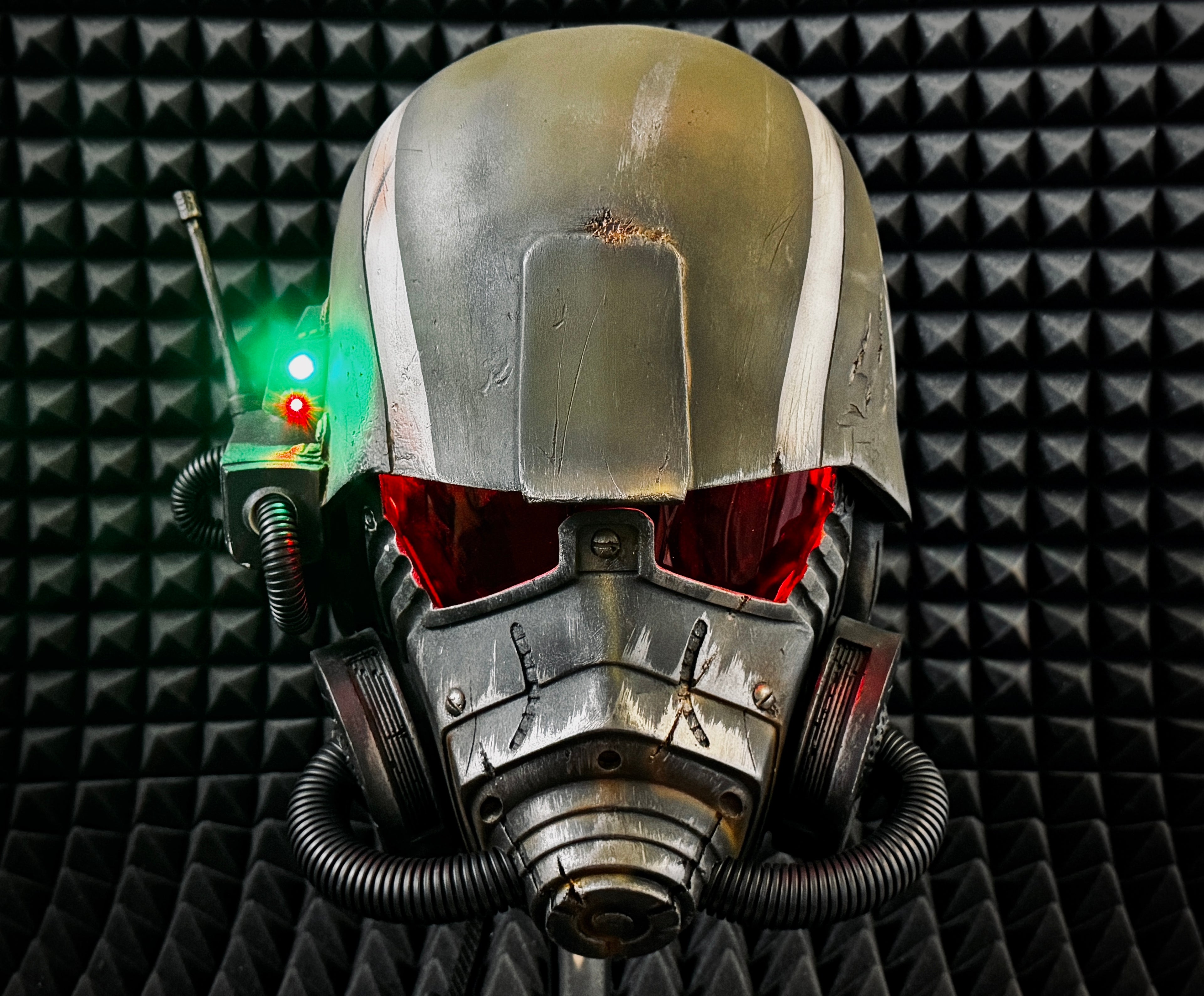 NCR Elite Riot Gear helmet for Cosplay and Airsoft from Fallout New Vegas