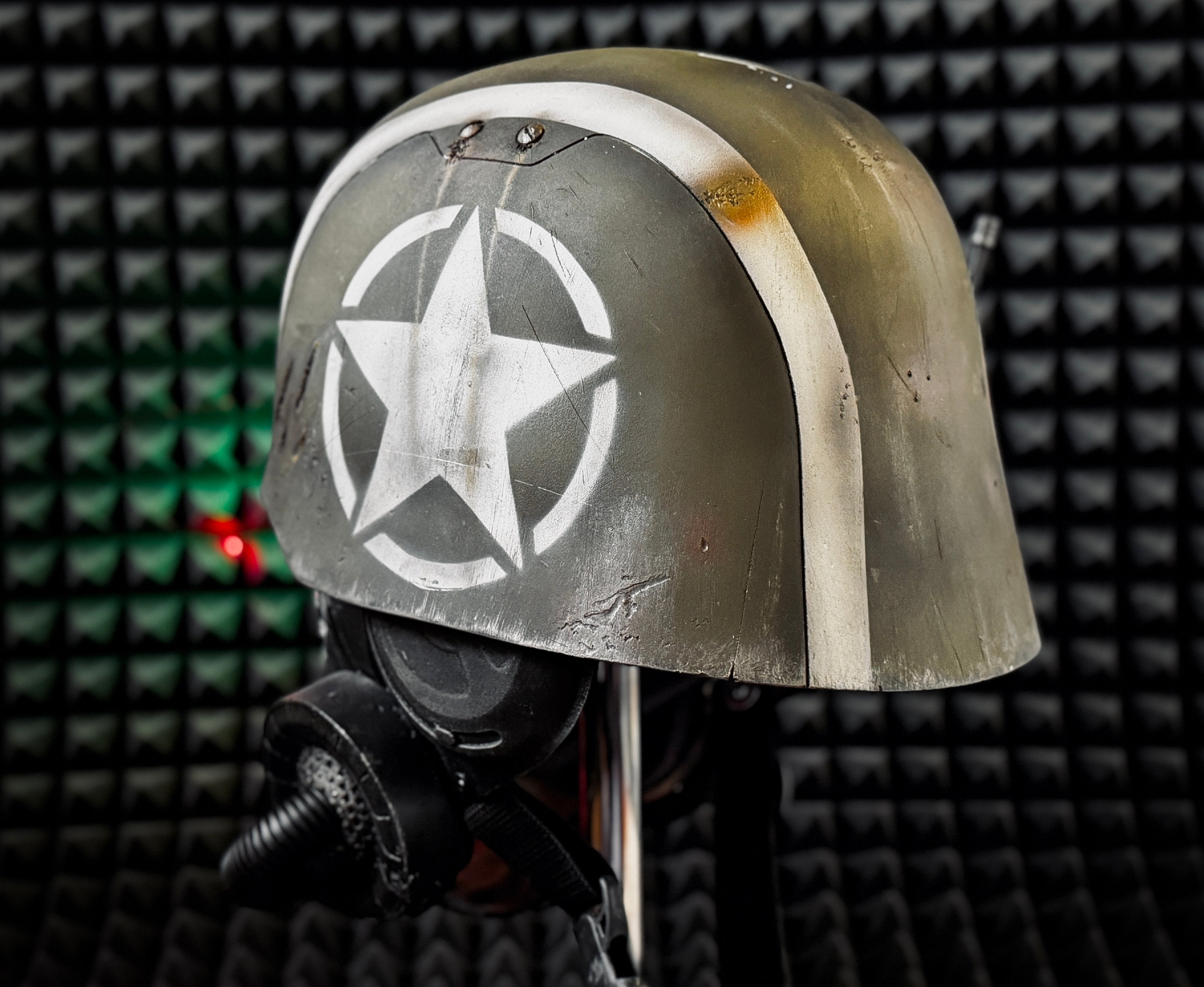 NCR Elite Riot Gear helmet for Cosplay and Airsoft from Fallout New Vegas