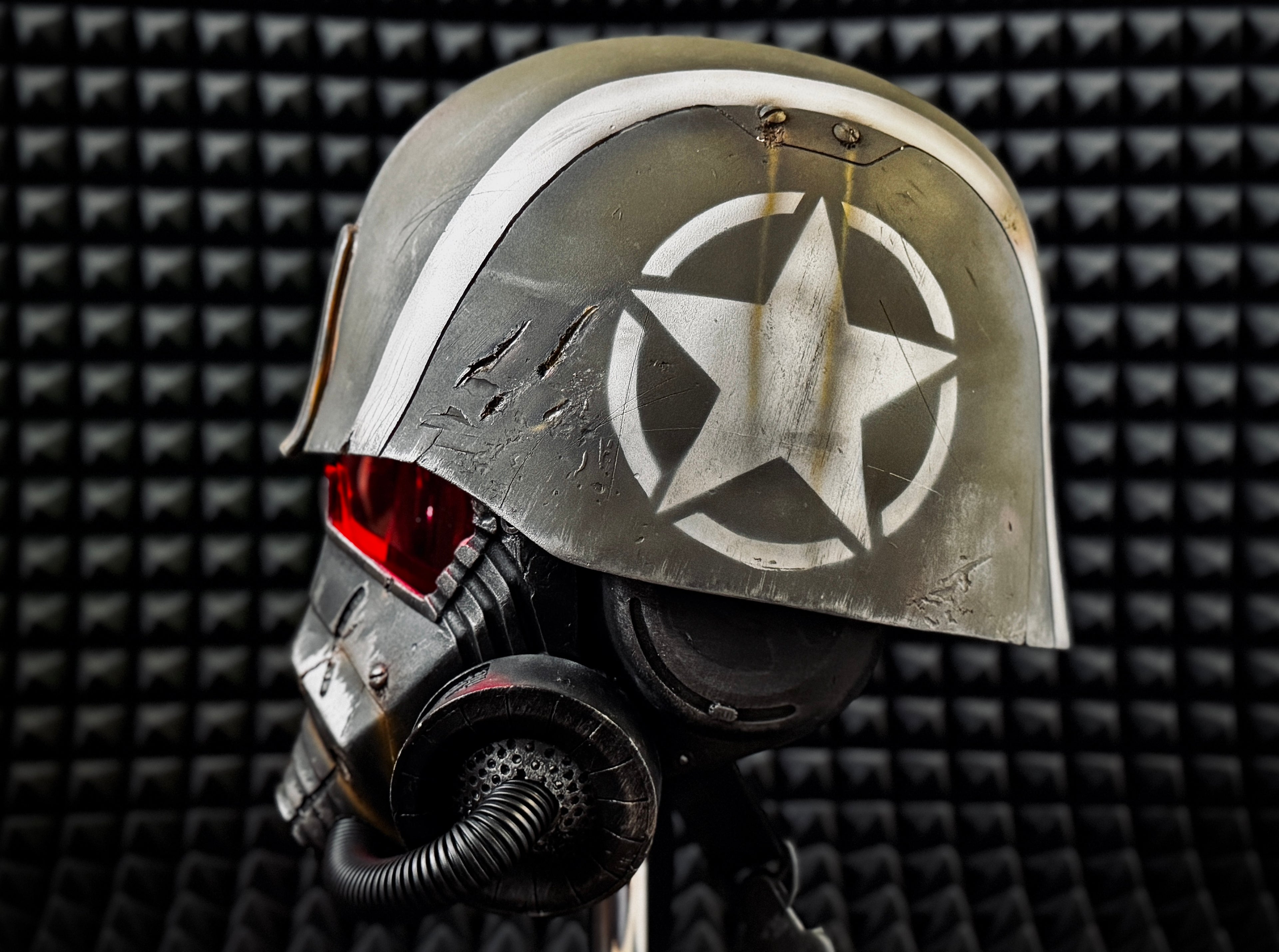 NCR Elite Riot Gear helmet for Cosplay and Airsoft from Fallout New Vegas