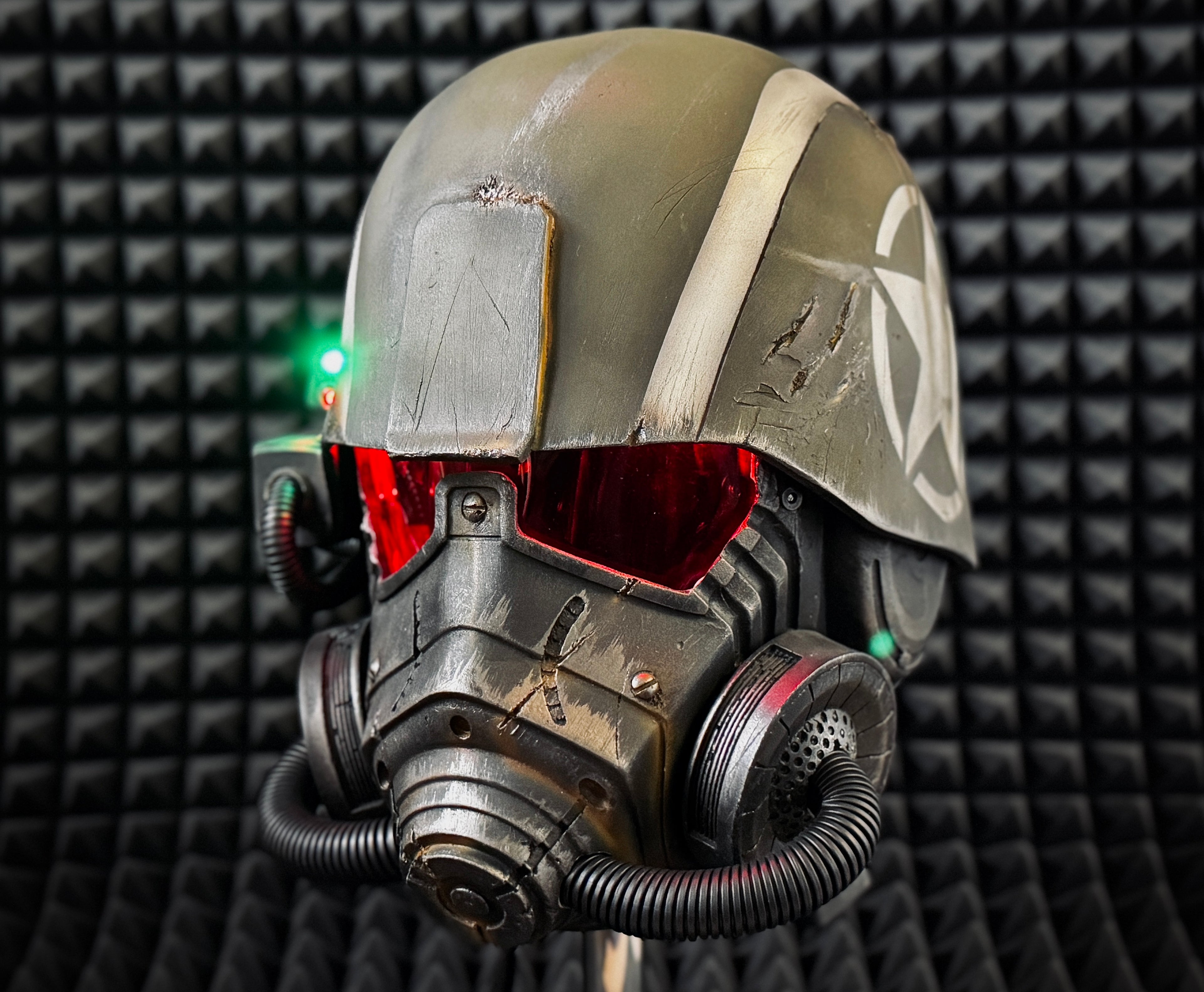 NCR Elite Riot Gear helmet for Cosplay and Airsoft from Fallout New Vegas